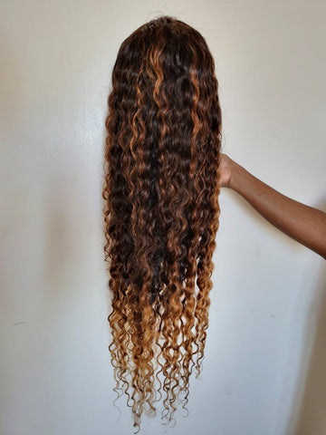 Curly Balayage Ombre Lace Wig
