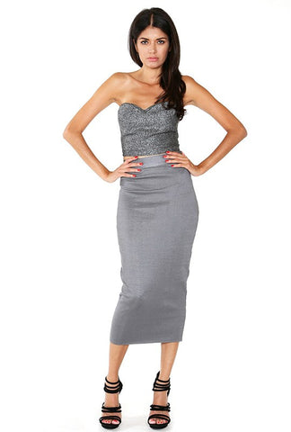 Luxe Bandage Midi Skirt - Heavenly Lox